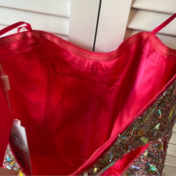 Colors Dress | NWT Bright Pink Sparkle Gem Dress | Size 12 - Picture 5 of 10